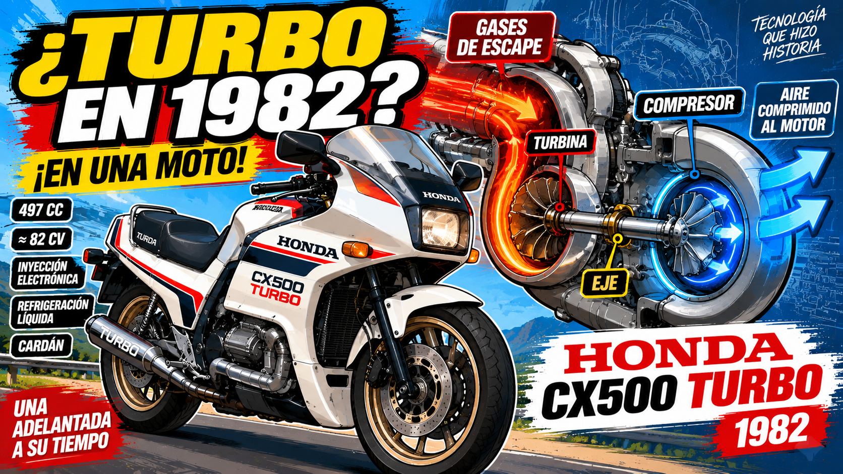 Honda CX500 Turbo y comparación de sobrealimentación con un motor atmosférico